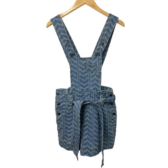 Happy X Nature Boho High Waisted Shorts Overalls Jumper Cotton Women's Size 6 - Picture 4 of 8